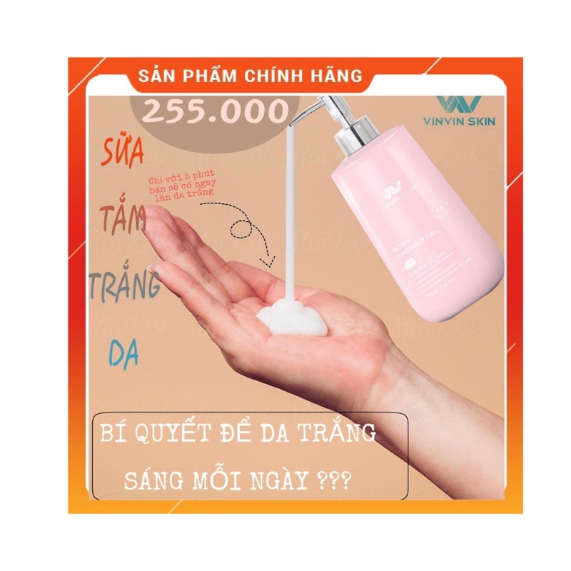 [FREESHIP]SỮA TẮM DƯỠNG TRẮNG DA HÀN QUỐC CHIẾT XUẤT HOA HỒNG - VINVIN SKIN TRẮNG HỒNG TỪ BÊN TRONG,NGĂN NGỪA LÃO HÓA DA | BigBuy360 - bigbuy360.vn