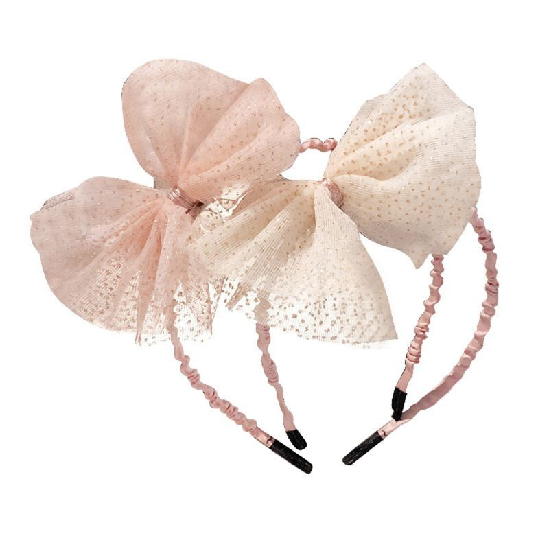 Băng Đô Đính Nơ Kim Sa Lấp Lánh Xinh Xắn Cho Bé Gái