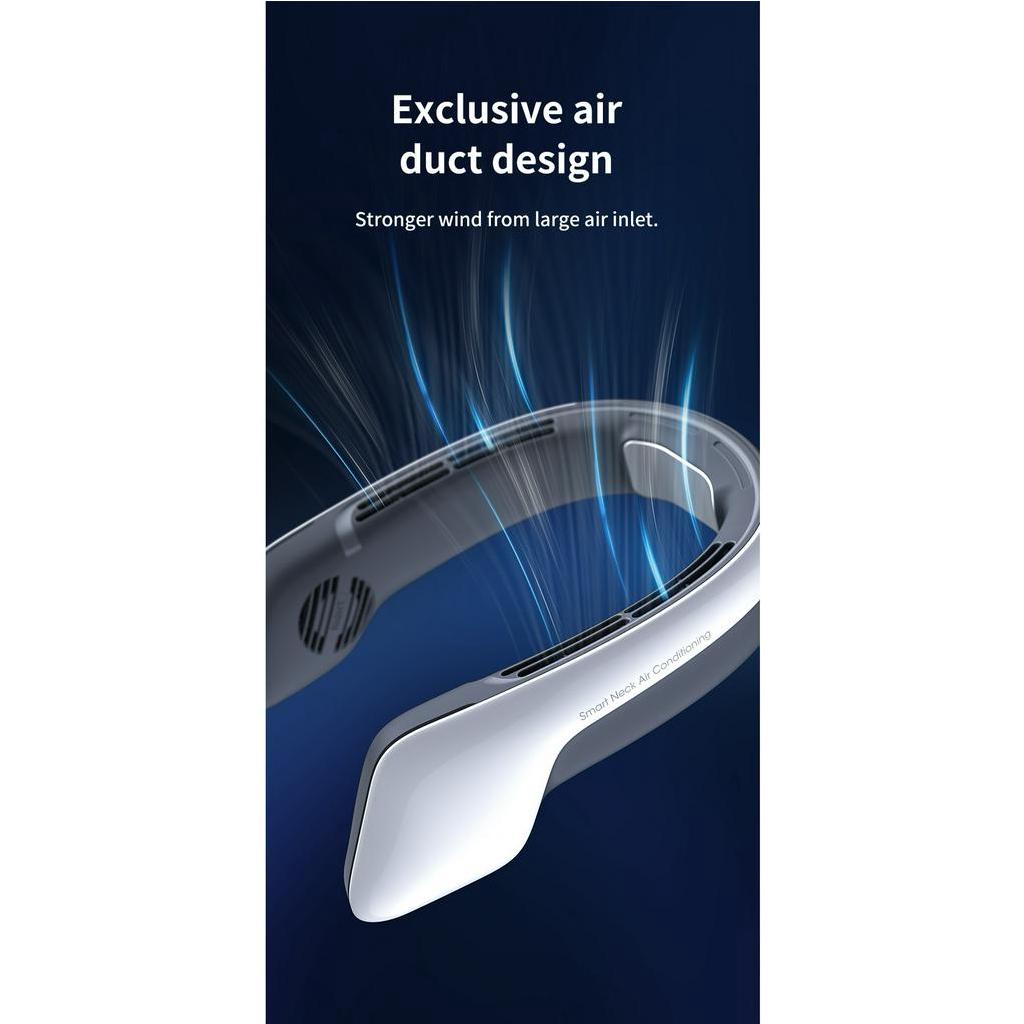 Quạt Làm Mát Đeo Cổ Không Cánh Quạt USB Cỡ Lớn Siêu Mát Tiện Dụng