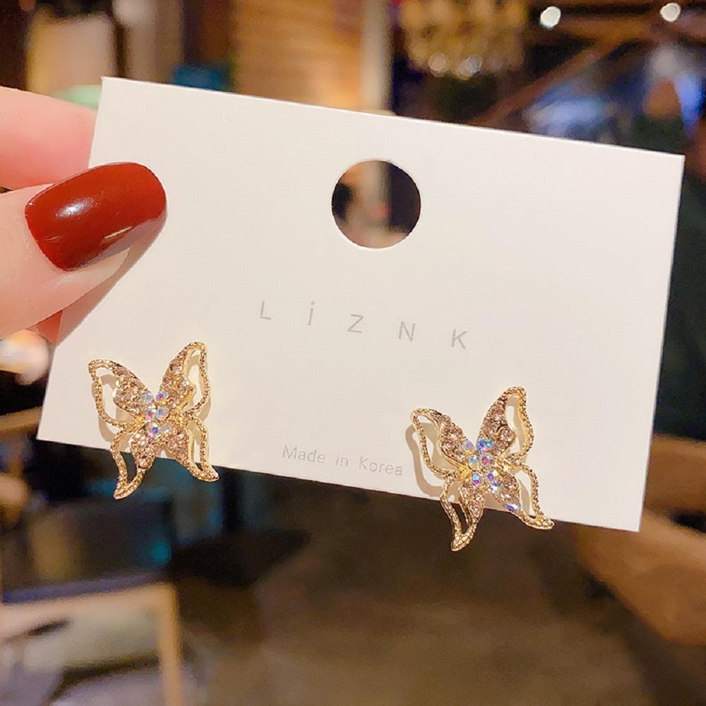 Bông Tai Dáng Dài Họa Tiết Hình Học Thiết Kế Mới Thời Trang|Bươm Bướm