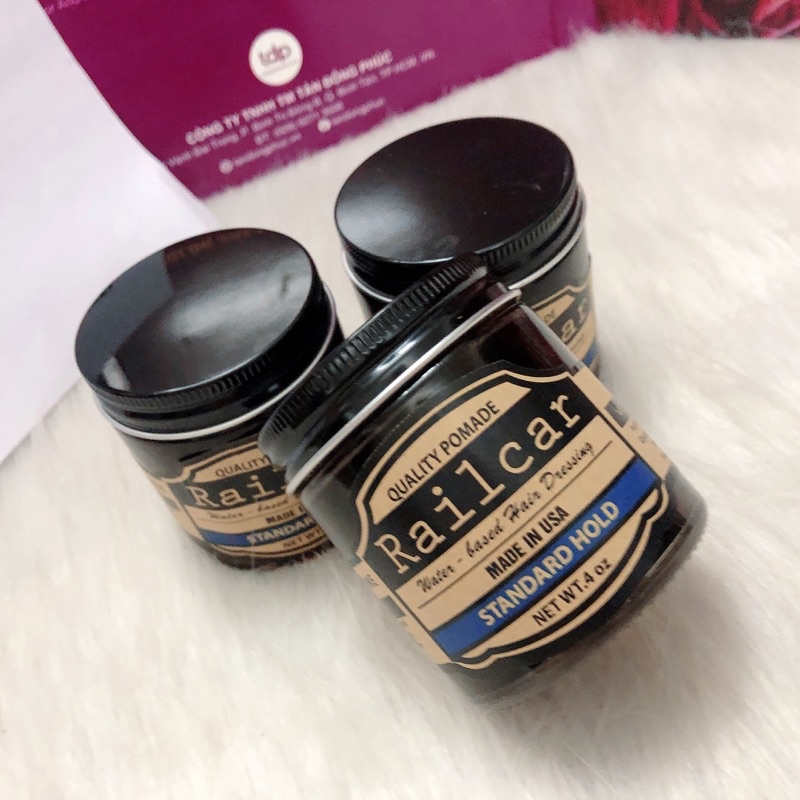 Sáp vuốt tóc Railcar Quality Pomade 100gr tạo kiểu giữ nếp cho tóc. HÀNG CHÍNH HÃNG