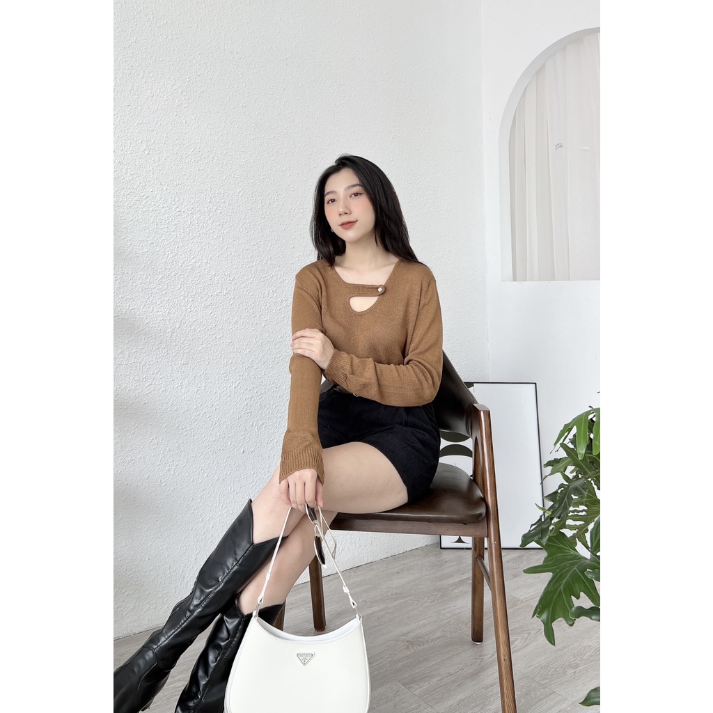 ÁO LEN CÀI VẮT 1 KHUY LỆCH