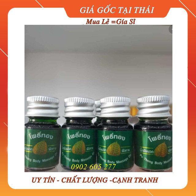 [Combo]12 chaiDầu Bồ Đề Po Thong Body Massage Oil Thái Lan 5 mL