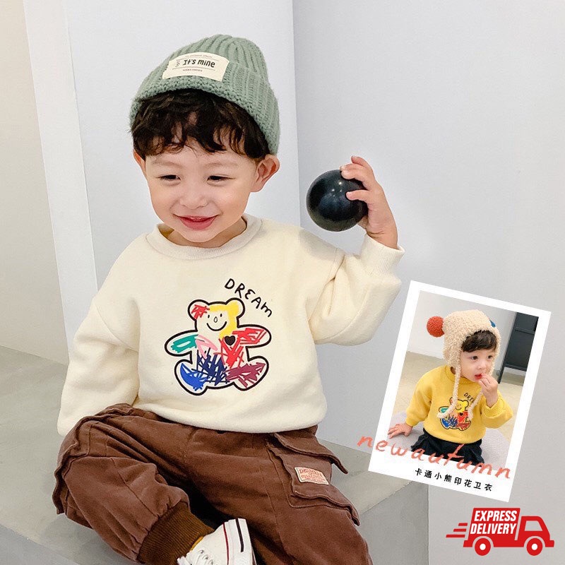 Áo Nỉ Gấu Cute Đáng Yêu Dành Cho Các Bé