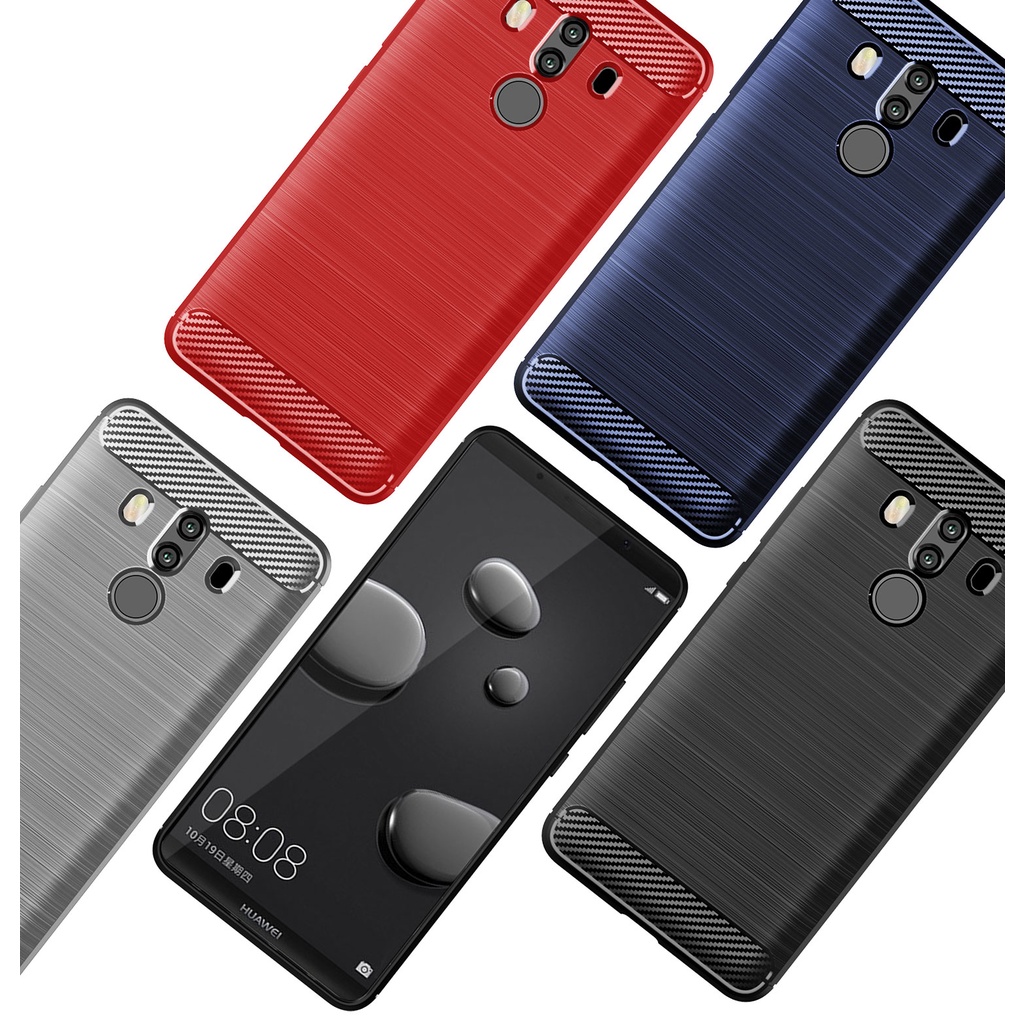 Ốp Điện Thoại tpu Silicone Mềm Chống Sốc Họa Tiết Sợi Carbon Cho Huawei Mate 10 Pro mate10pro RS