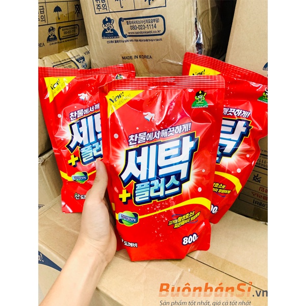 Bột Giặt Hàn Quốc Sandokkeabi ⚡FREESHIP⚡ 800G Đánh Bay Các Vết Bẩn Cứng Đầu
