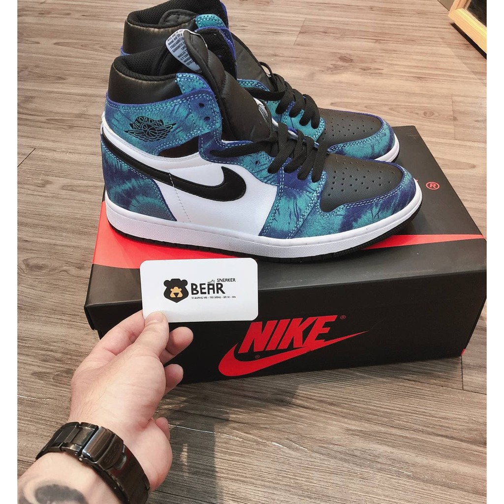 Giày thể thao Jordan 1 loang tie dye bản SC [BIG SALE + FULL BOX BILL + PHỤ KIỆN] Da thật - full size nam nữ