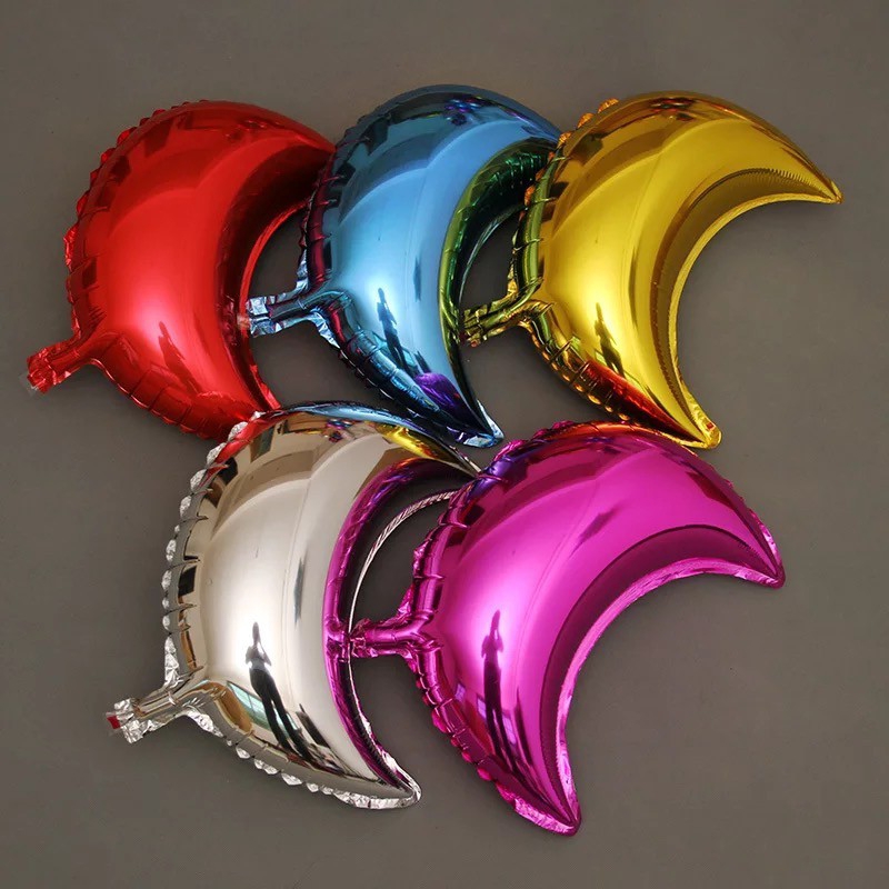 Bong bóng lá nhôm 32 inch hình mặt trăng trang trí tiệc cưới/sinh nhật