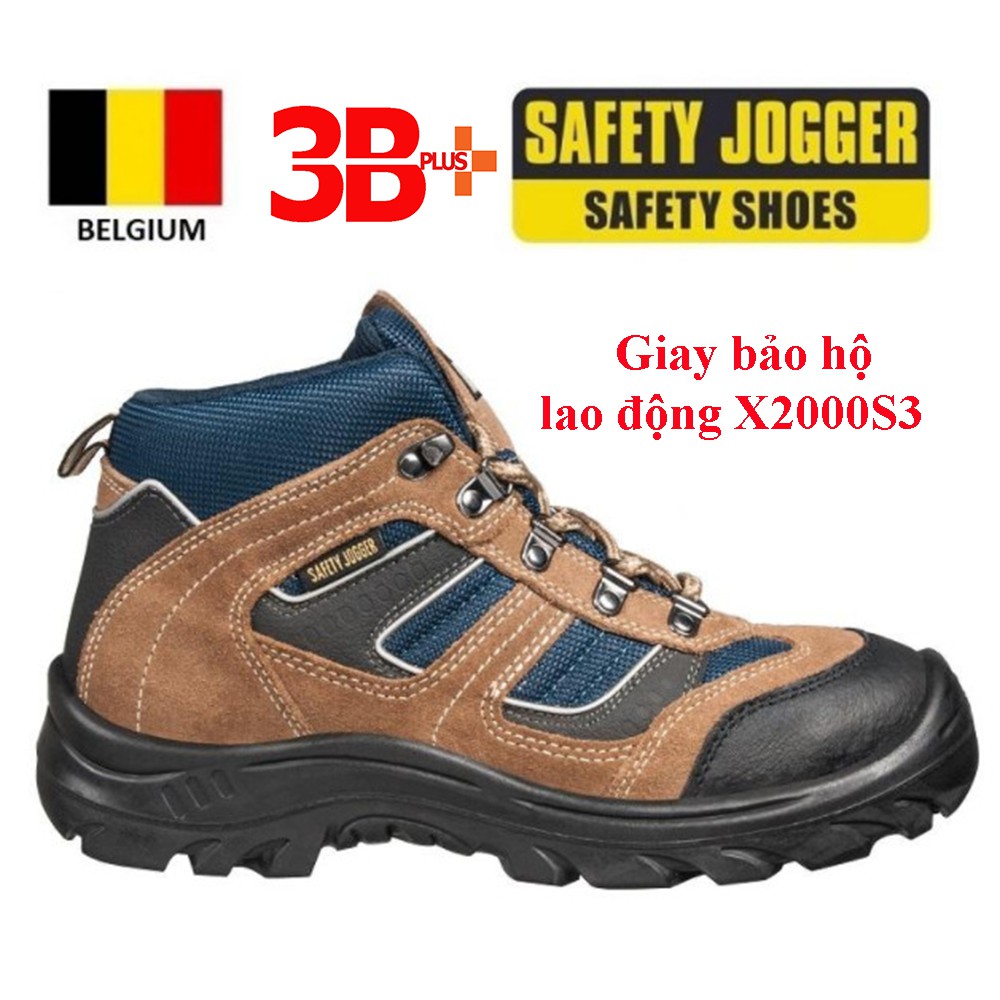 Giày bảo hộ lao động nam Jogger X2000 S3 SRC da bò lộn bền bỉ, thoáng khí, chống nước, đâm xuyên, trơn trượt