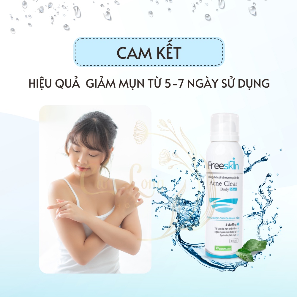 Xịt mụn lưng giảm mờ thâm mụn freeskin 80ml dung dịch xịt giảm mụn lưng ngực mông chân cánh tay – shop bách hóa cẩm long