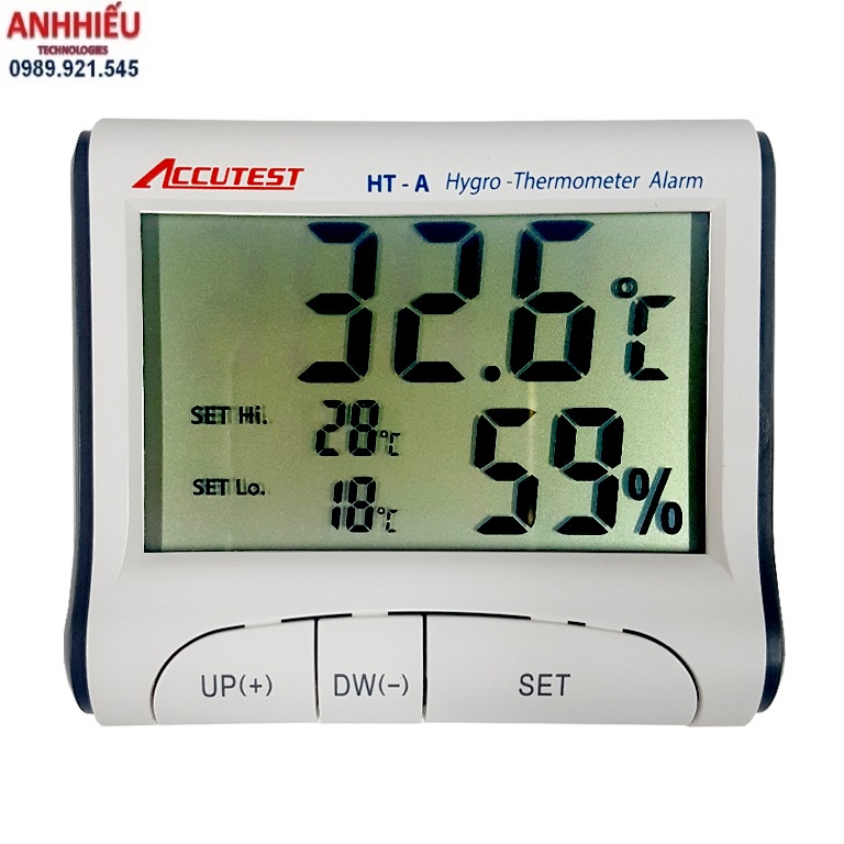 Nhiệt ẩm kế HT A, Đồng hồ đo nhiệt độ độ ẩm Accutest HT-A