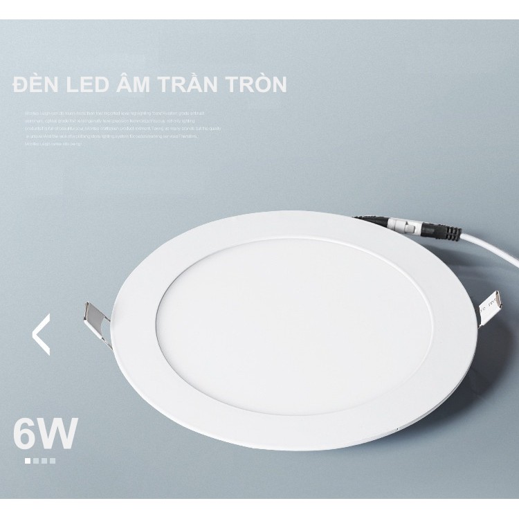 Bộ 2 Đèn Led Âm Trần 6W Tròn