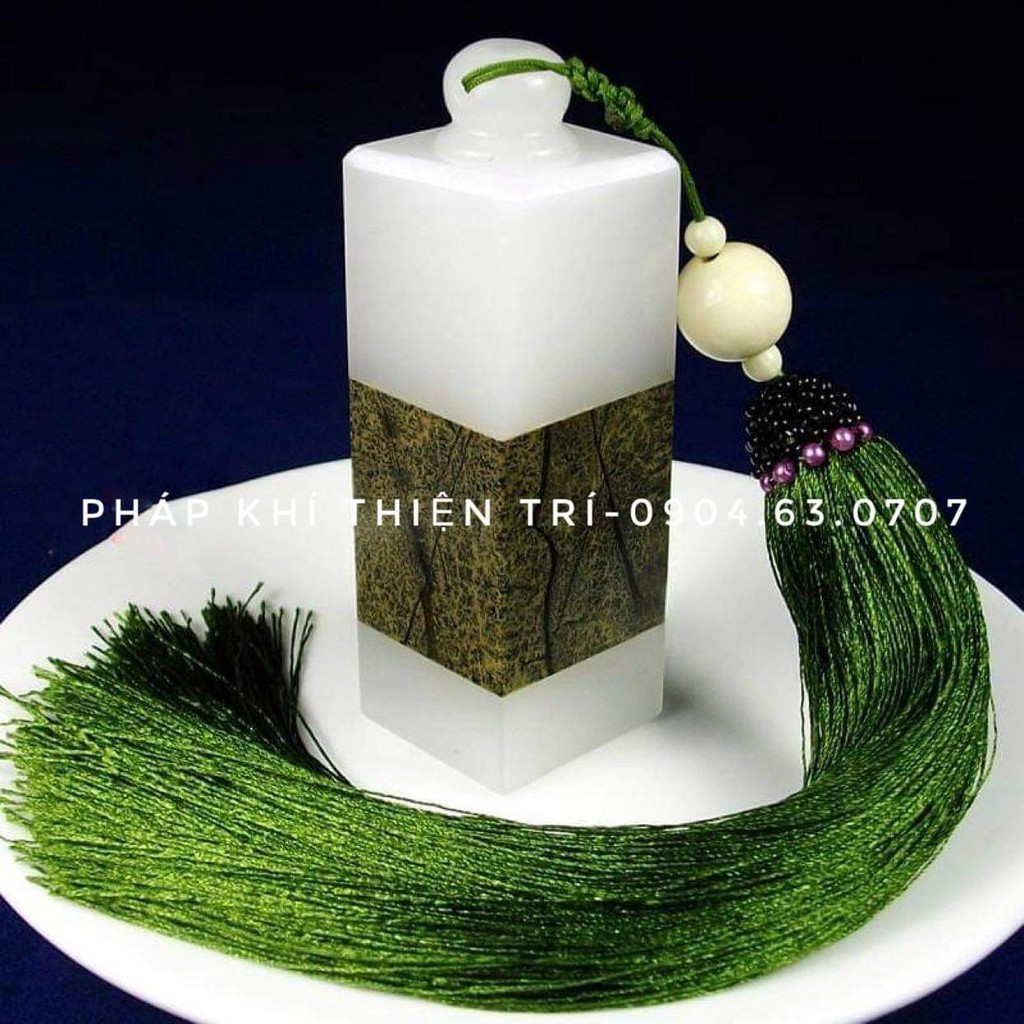 Ấn triện thư pháp cá nhân , làm bằng đá ,nhỏ gọn , kèm túi gấm và mực chusa