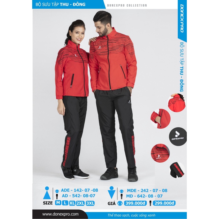 Áo Khoác Gió Thể Thao Nam DONEXPRO Form Regular, Có Túi 2 Bên Thiết Kế Khóa Kéo, Tay Chun Thoải Mái MDE-242