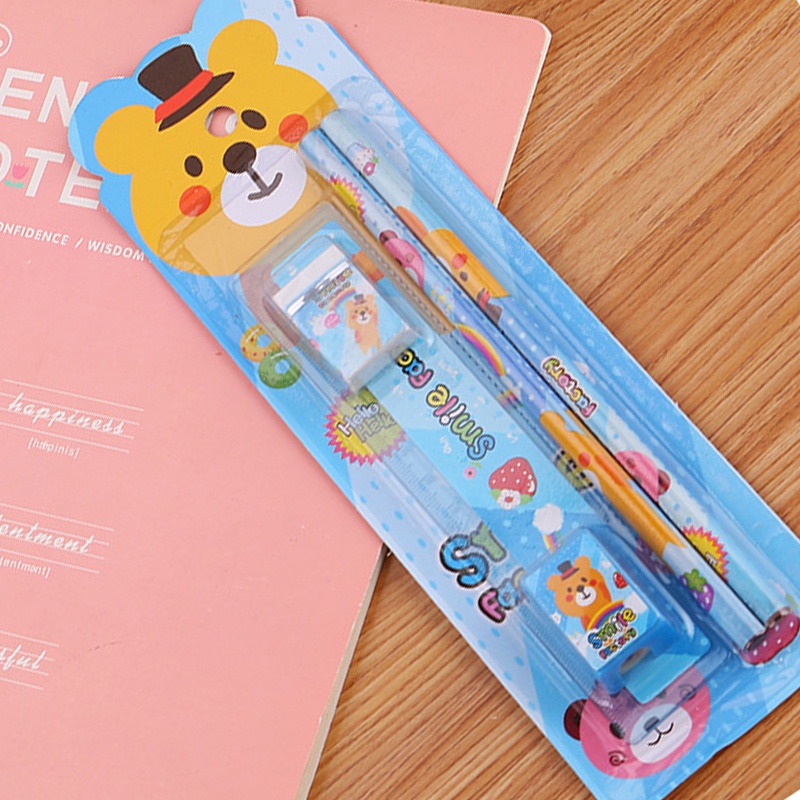Bộ Bút Chì Với Thước Và Tẩy 2 Bút 1 Thước 1 Thước Kèm 1 Bút Chì Tẩy Tiện Dụng Dành Cho Học Sinh