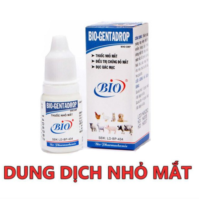 [Mã PET50K giảm Giảm 10% - Tối đa 50K đơn từ 250K] Nhỏ mắt cho chó mèo Bio-Gentadrop