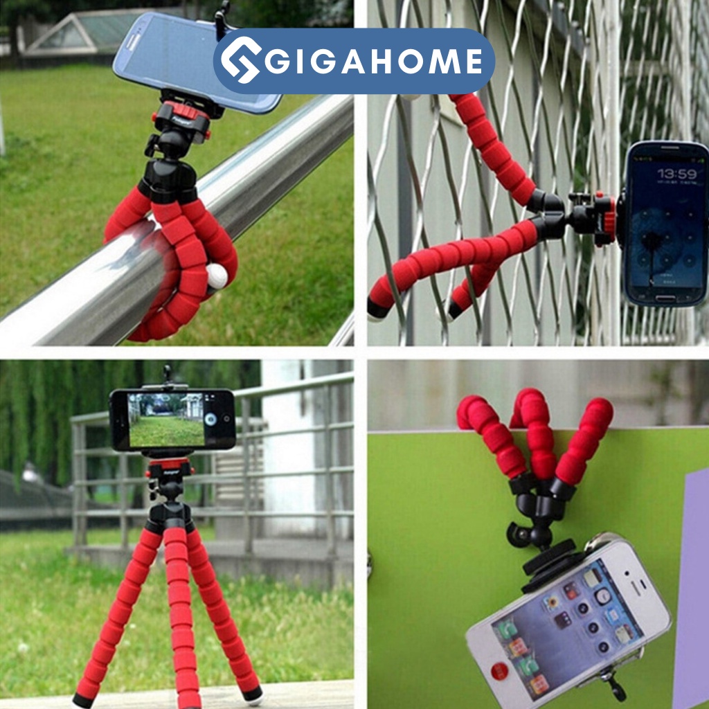 Giá Đỡ Kẹp Điện Thoại Bạch Tuộc 3 Chân GIGAHOME Gập Chụp Hình Đa Năng 5613