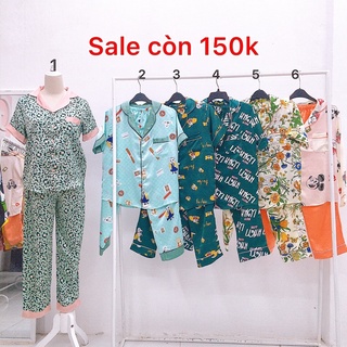 Đồ ngủ vải Gấm quần dài ( 40-58kg )