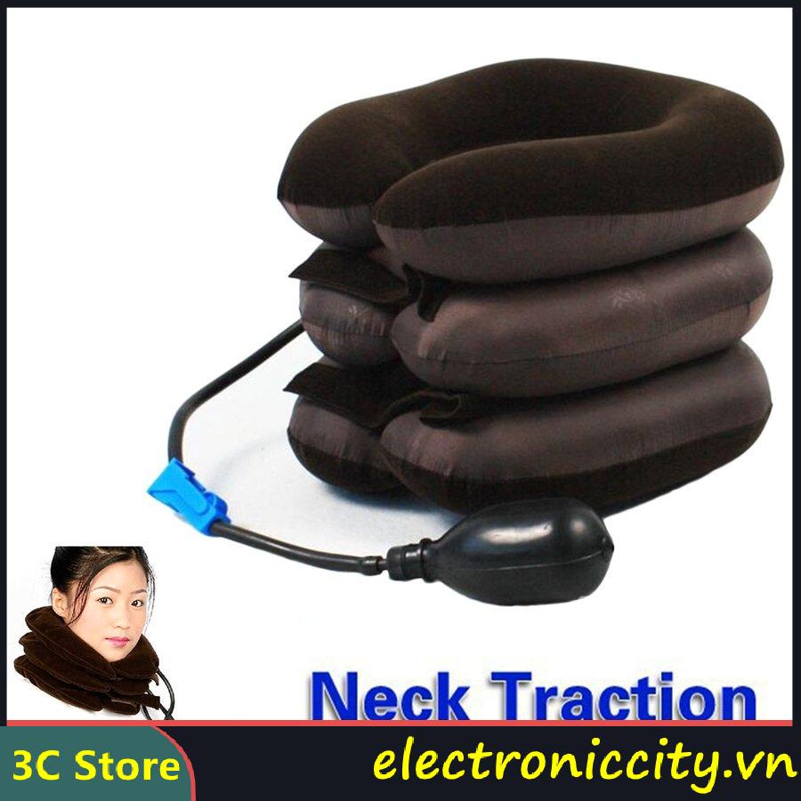 Gối mát xa cổ vai gáy chữ U dùng pin sạc hỗ trợ giảm đau đầu/ lưng/ vai/ cổ cho người dân văn phòng