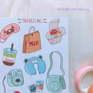 Bullet journal sticker - set sticker "Du lịch 1"