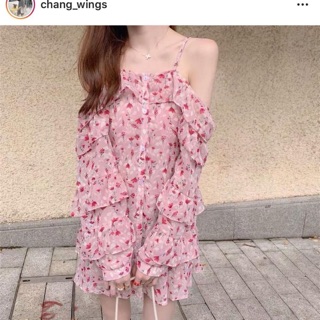 Váy dáng dài c.am hoa nhí