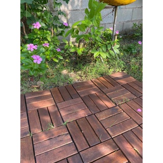 [SALLY SHOP] Ván sàn gỗ 12 NAN ngoài trời màu nâu chocolate ,lót ban công, sân vườn, spa, hồ bơi.HÀNG CHẤT LƯỢNG-
