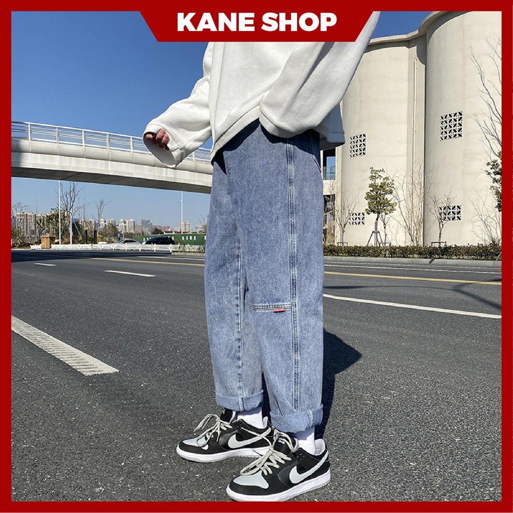 Quần Jean nam ống rộng KANE, Quần Jean baggy phong cách Hàn Quốc cao cấp