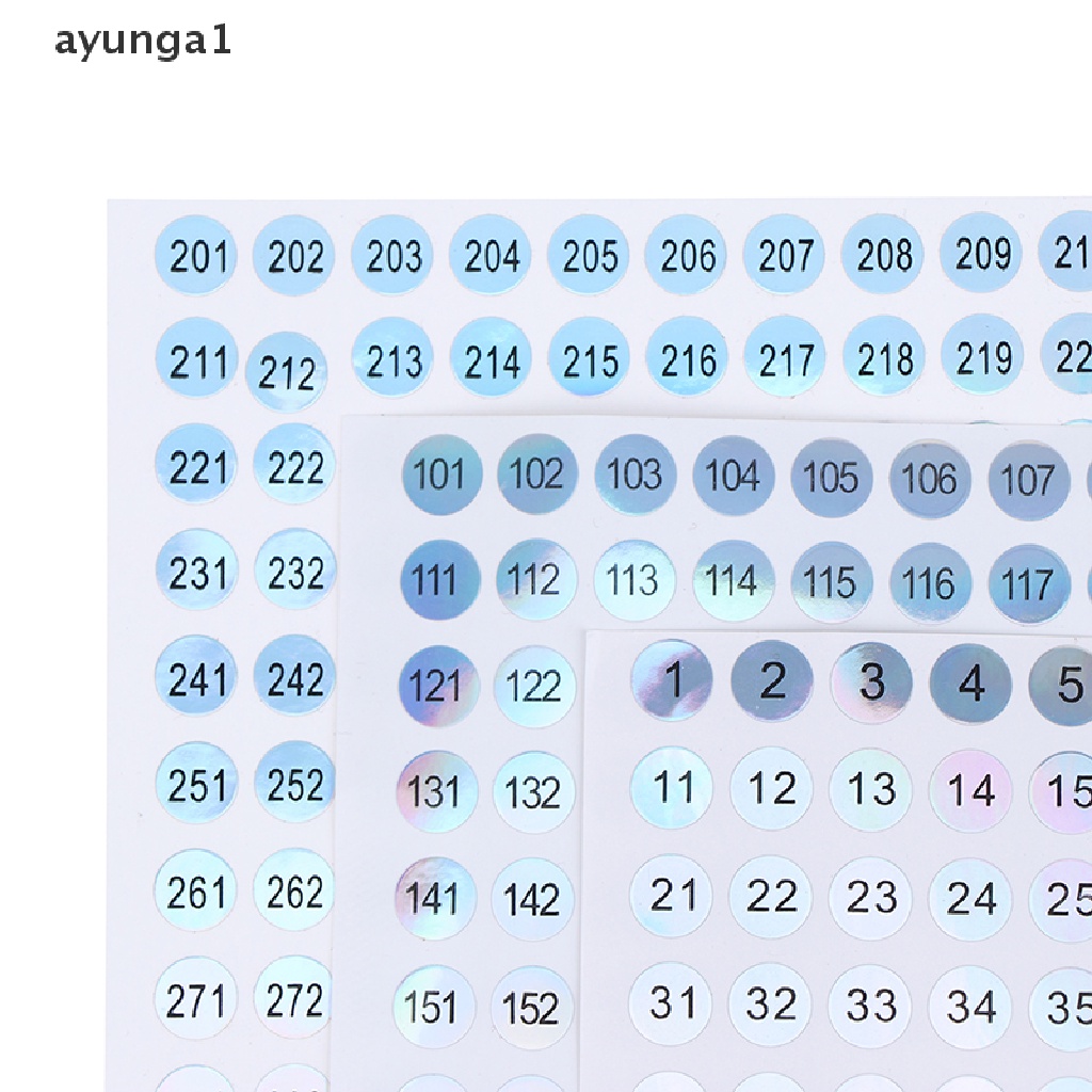 [ayunga1] Waterproof Number 1-300 Laser Labels Stickers Nail Polish Lipstick Number Tags [new]