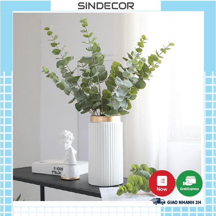 Cành lá bạch đàn phối hoa trang trí để bàn,phụ kiện chụp ảnh - Sindecor