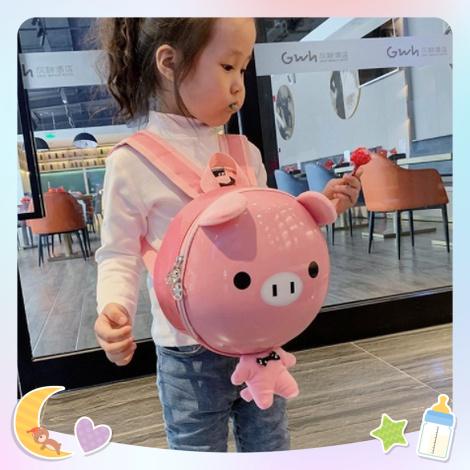 Balo cho bé mẫu giáo - mầm non hình quả trứng thỏ, cặp trẻ em bé trai bé gái nắp nhựa hình thú chống nước , chống va đập