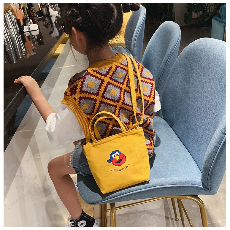 Sesame Street Kids Shoulder Bags Girls Cartoon Canvas Bag Crossbody Bag Baby Girl Birthday Gift