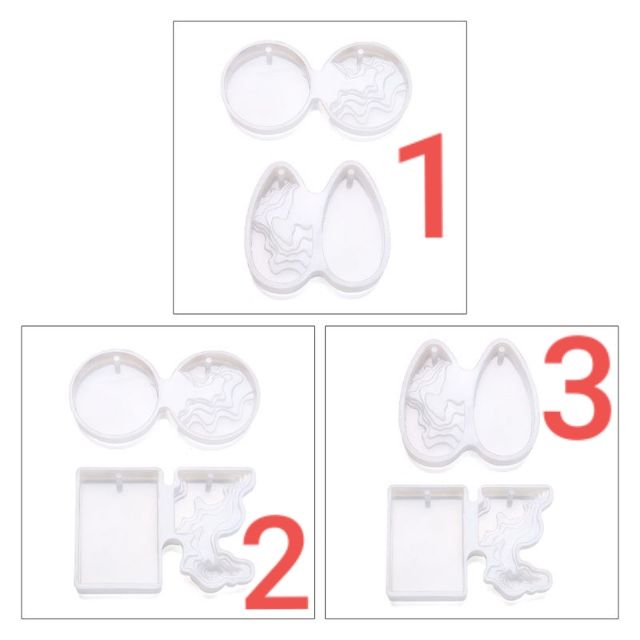 Khuôn silicon làm mặt trang sức hình bậc thang.