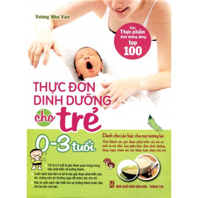 Sách Thực Đơn Dinh Dưỡng Cho Trẻ Từ 0-3 Tuổi