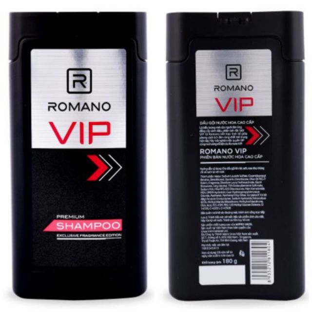 Dầu Gội / Sữa Tắm Romano Vip 180g