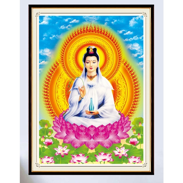 Tranh đính đá Quan Thế Âm Bồ Tát VS473 kt75x55cm