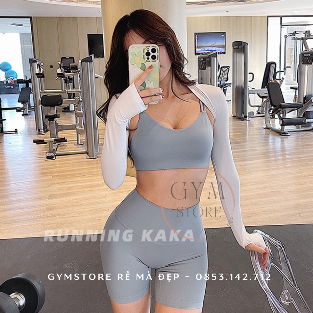 Áo khoác chống nắng tập Gym Yoga Năng động, áo cardigan lửng thun co giãn thoáng mát Đồ Tập Rẻ Đẹp GYMSTORE 099