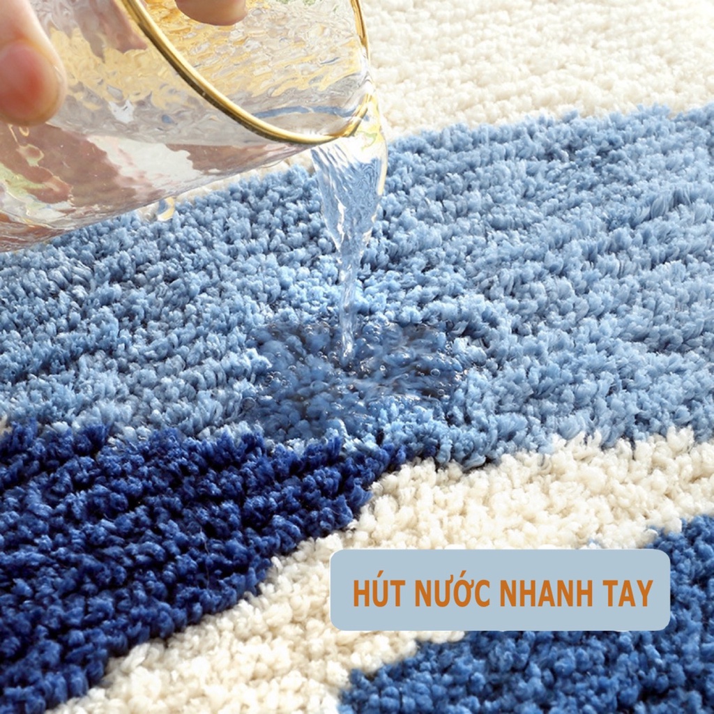 Thảm Chùi Chân Lông Cừu Room Mat Siêu Mềm Mượt Thấm Hút Tức Thì Bay Hơi Nhanh Đế Chống Trơn Trượt Cao su TPR