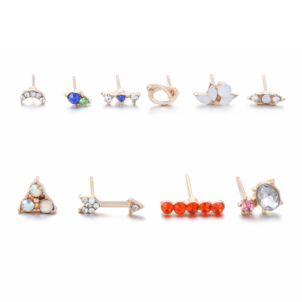 (Hàng Mới Về) Set 10 Bông Tai Thời Trang Cổ Điển Cho Nữ