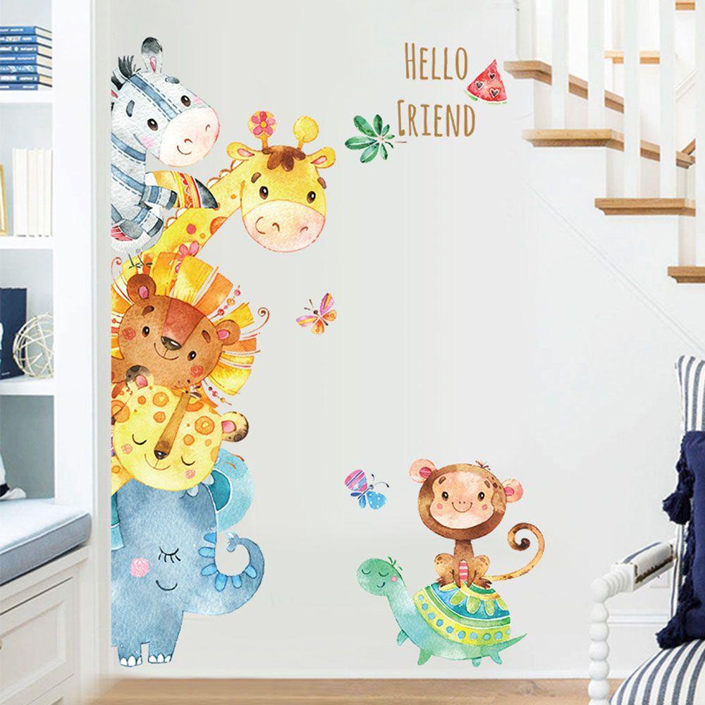 Miếng Dán Cửa Họa Tiết Mèo Hoạt Hình Trang Trí Tủ Quần Áo DIY