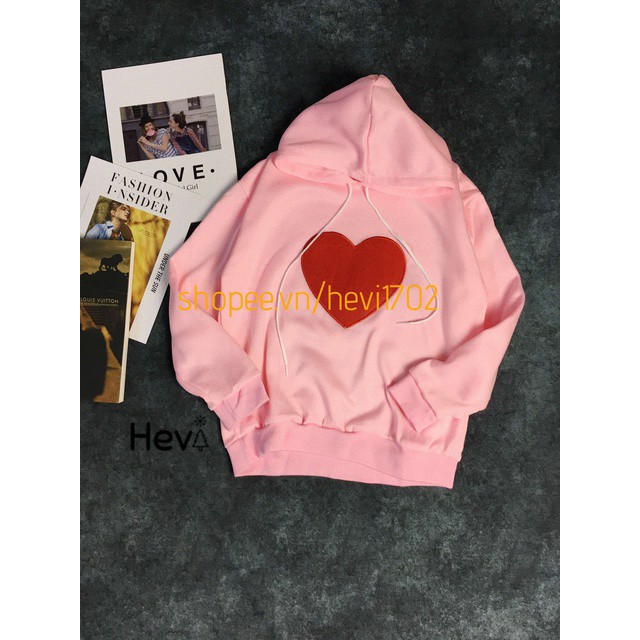 Áo hoodie thêu logo hình tim siêu cute Giá sỉ siêu rẻ | BigBuy360 - bigbuy360.vn