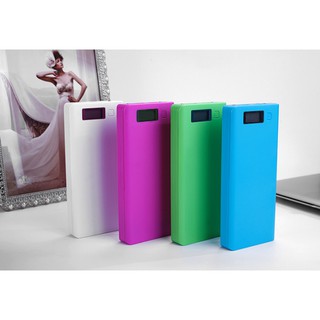 Box sạc dự phòng 8 cell 18650 ver.2019 màn hình lcd không pin màu trắng