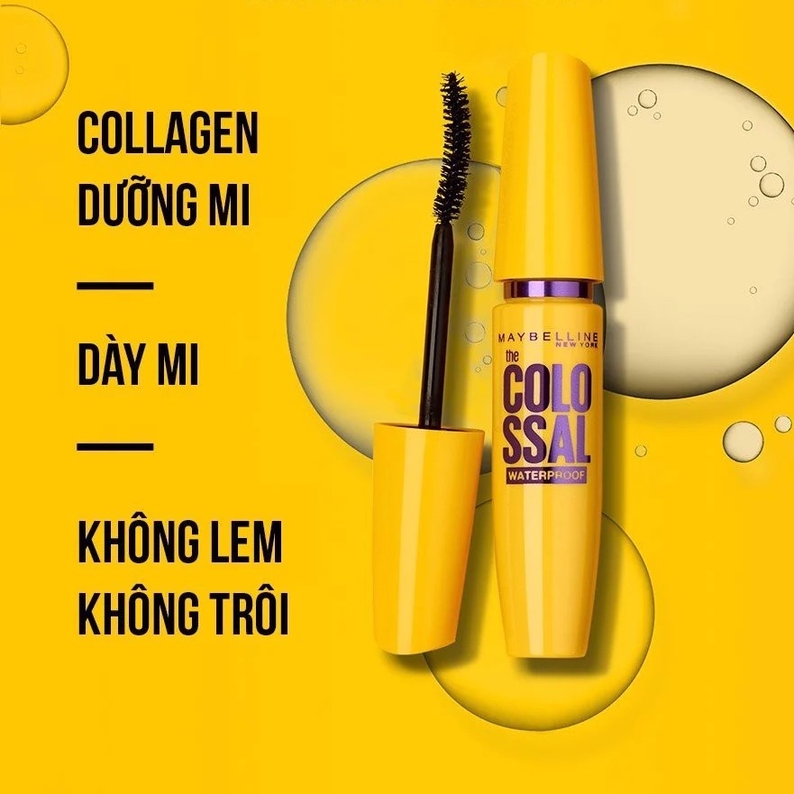 Mascara Maybelline The Colossal Waterproof Mascara Vàng