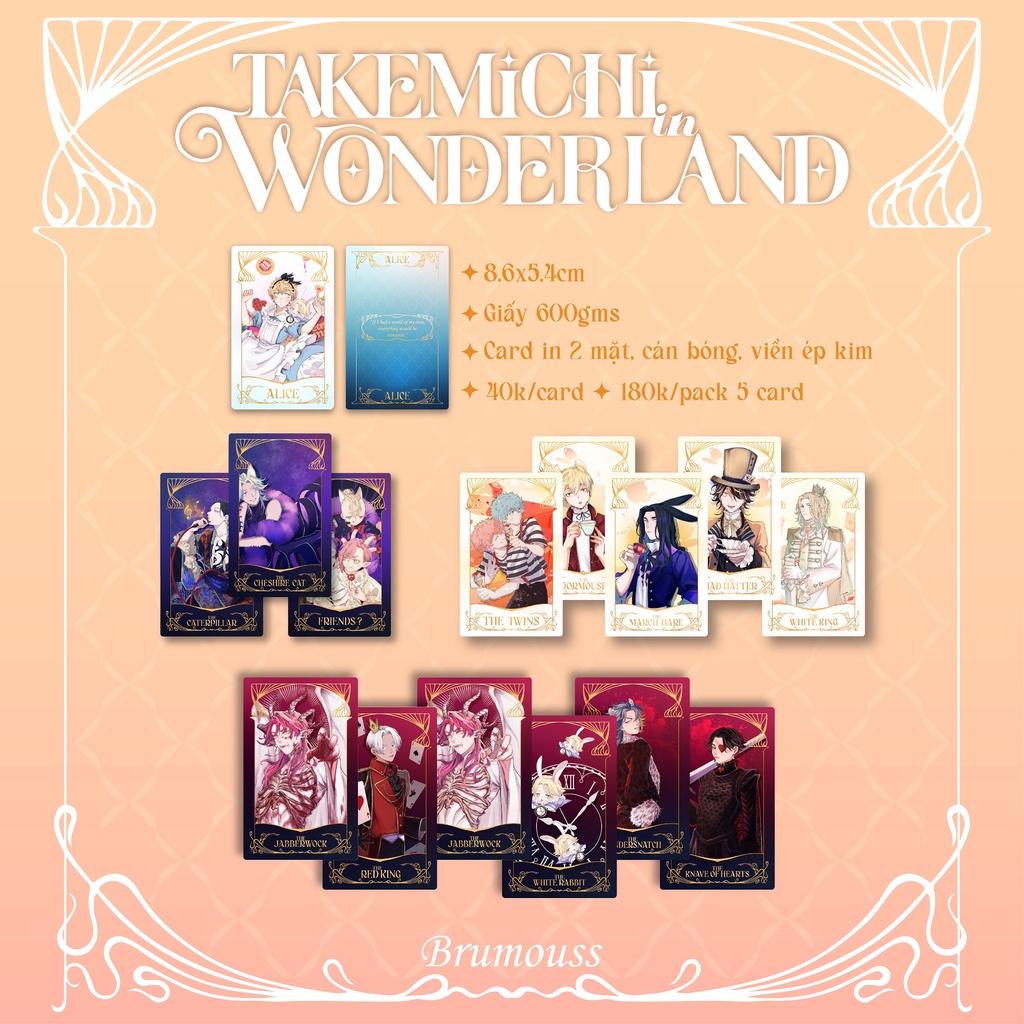 Card nhân phẩm Tokyo Revengers AU Takemichi in Wonderland
