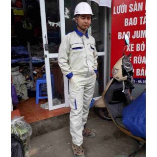 Quần áo bảo hộ lao động vải kaki 3/1 phối màu