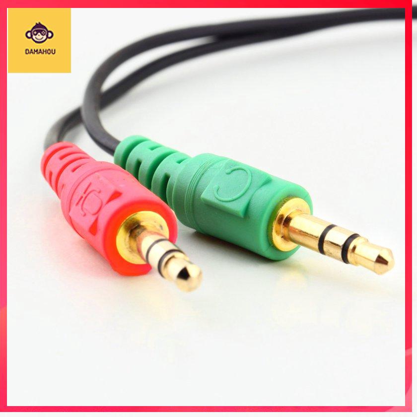 【Trong kho】Tai nghe tai nghe 3,5 mm 2 trong 1 cho nữ tai nghe PC Adaptor Cáp âm thanh