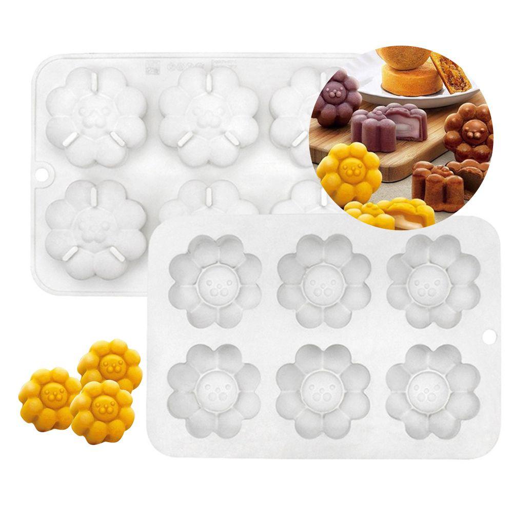 CONOPERY Khuôn Làm Bánh Mousse / Chocolate Hình Sư Tử / Hoa 3D Có 6 Ngăn Tiện Lợi