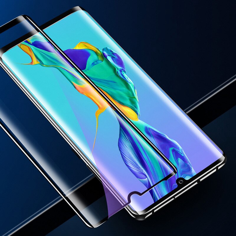 Kính Cường Lực 9h Viền Tím Cho Huawei P30 Pro Mate 9 20 30 Pro Rs Honor Magic