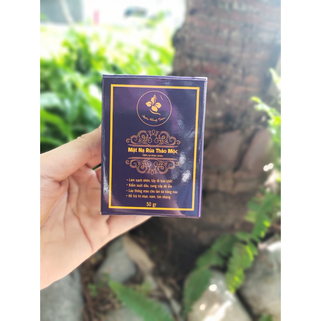 MẶT NẠ RỬA THẢO MỘC ĐƠN HỒNG SÂM - SẠCH MỤN THÂM NÁM TÀN NHANG