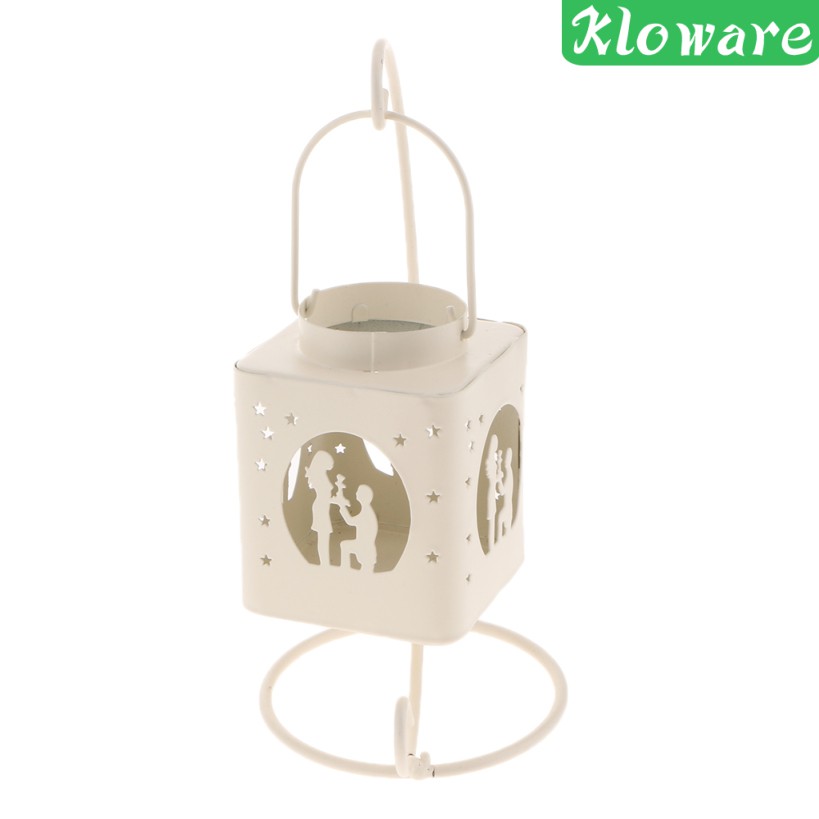 Giá Đỡ Nến Bằng Sắt Thiết Kế Đục Lỗ Lãng Mạn Trang Trí Ngày Valentine