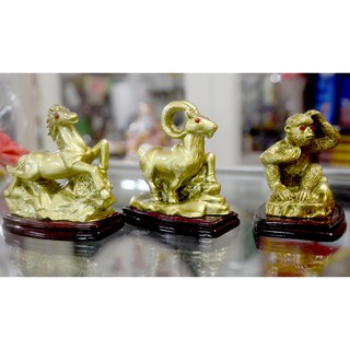 Một tượng con giáp sơn đồng-kèm đế